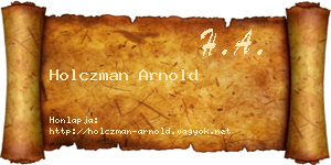 Holczman Arnold névjegykártya