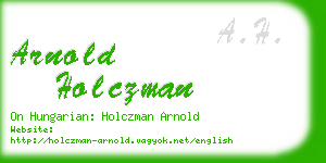 arnold holczman business card